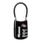 Master Lock Master Lock 1-9/16 in. H X 1-3/16 in. W Steel 3-Dial Combination Luggage Lock 4688D - alternate 1